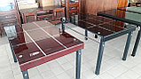 Стеклянный  обеденный стол 1270Х800Х750. Кухонный   стол стеклянный А-105L, фото 4