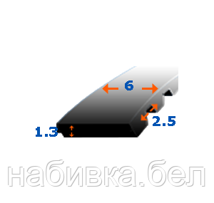 Зубчатый ремень 6 мм T2.5-145 Z58