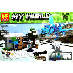 Конструктор Lele My World 33225 Северный голубой дракон (аналог Lego Minecraft) 291 деталь