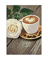Набор Алмазной мозаики "Кофе и Роза"