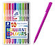 Набор ручек STAEDTLER triplus broadliner, трехгранные, толщина линии 0,8мм.,10 цветов в пластиковом футляре., фото 2