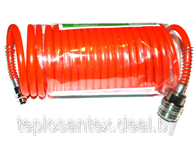 Шланг полиуретановый спиральный (для компрессора) ECO AHU-108 (быстроразъемные соед. 8x12мм, 10м) в Гомеле - фото 1 - id-p34705665