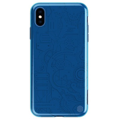 Чехол NILLKIN Machinery Case Синий для Apple iPhone XS Max - фото 1 - id-p92020774