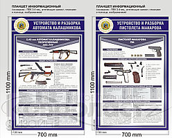Стенд "Устройство и разборка пистолета Макарова