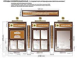 Стенды из оргстекла на основании ДСП