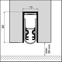 Автоматический порог EllenMatic Soundproof 928 мм