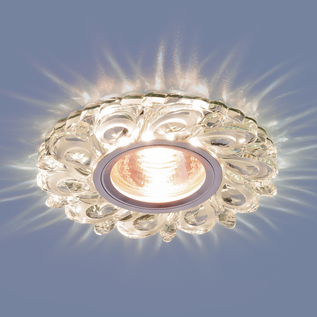 Встраиваемый потолочный светильник с LED подсветкой 2219 MR16 CL прозрачный - фото 1 - id-p92057631
