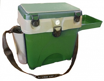 Рыболовный ящик A-elita A-Box зимний с термометром зелено-бежевый - фото 1 - id-p92069707