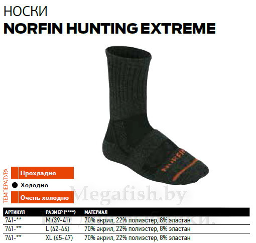 Термоноски Norfin Hunting Extreme - фото 3 - id-p92069747