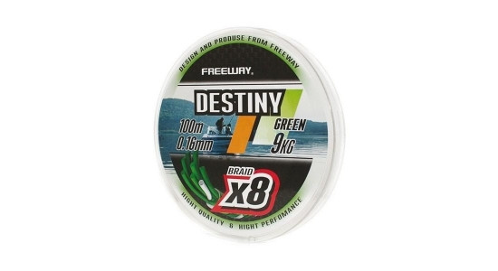 Шнур плетёный Freeway FWx8 Destiny Диаметр: 0.18mm. / 9 kg. - фото 1 - id-p92070323