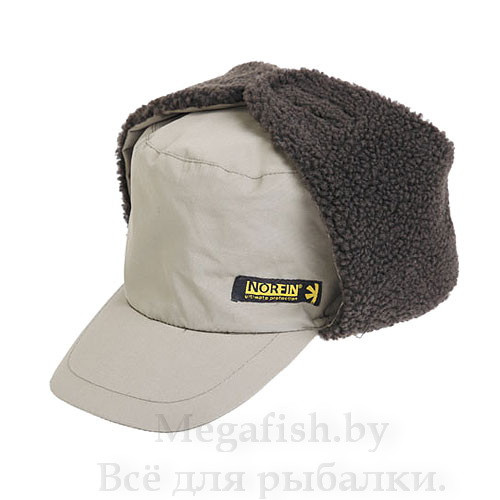 Шапка-ушанка Norfin Inari Gray на мембране (с козырьком) 302780 - фото 1 - id-p92070417