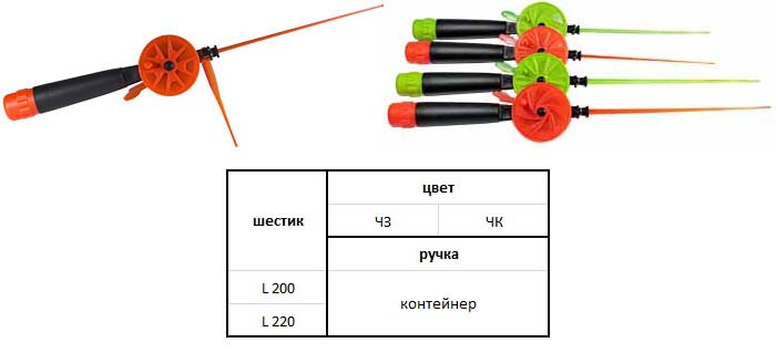 Удочка зимняя "Окунь" WHP 56-60 . Ручка полипропилен - фото 1 - id-p92070496