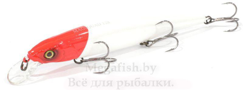 Воблер Jackall Mag Squad 128 SP (21гр,12.8см,1.5м) suspending pearl red head - фото 1 - id-p92075725