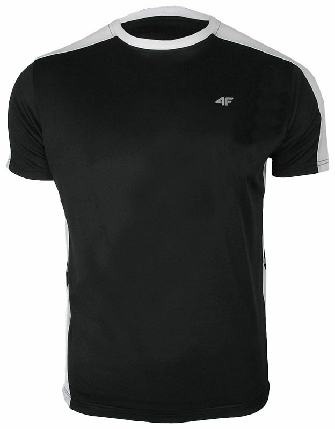 Мужская велосипедная футболка M /4F, черный+белый, р-р M/, фото 2