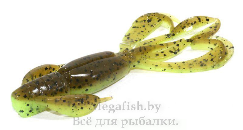 Силиконовая приманка Keitech Crazy Flapper 3.6" (6.75гр, 9см, в упаковке 7шт) 401 Green Pumpkin Chartreuse - фото 1 - id-p92076806