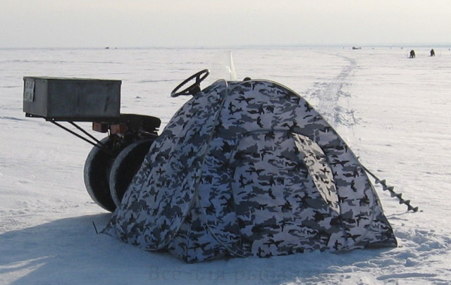 Палатка зимняя POP UP 200 автомат с дном на молнии (200x200x160) - фото 3 - id-p92077433