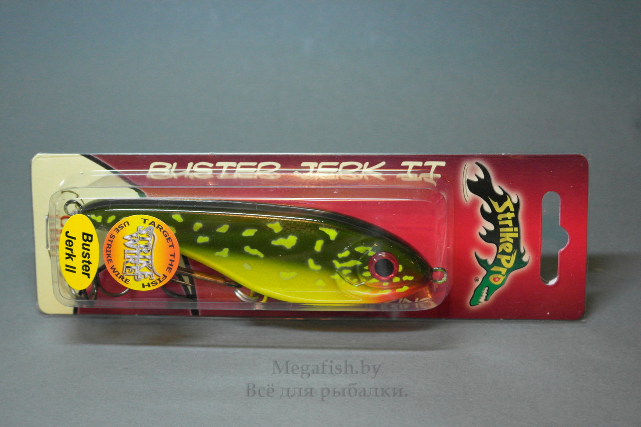 Воблер Strike Pro Buster Jerk II Shallow Runner 120SS (12,0см 37,0гр 0,3-2,0м) slow sinking C202F - фото 2 - id-p92077486