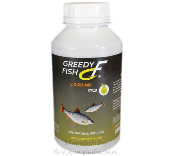 Вкусоароматическая добавка в прикормку, активатор клева Liquid Greedy Fish Груша 250мл - фото 1 - id-p92078817