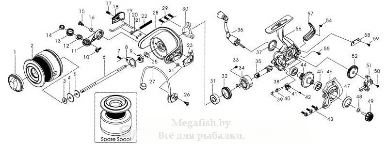 Безынерционная катушка Flagman Squadron Pro Feeder 5000 - фото 9 - id-p92079399