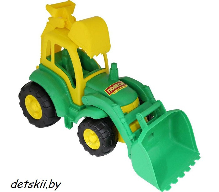 Трактор игрушечный Полесье Чемпион с лопатой и ковшом арт. 0513 - фото 1 - id-p92127187