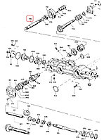 Вал редуктора жатки LCA64781