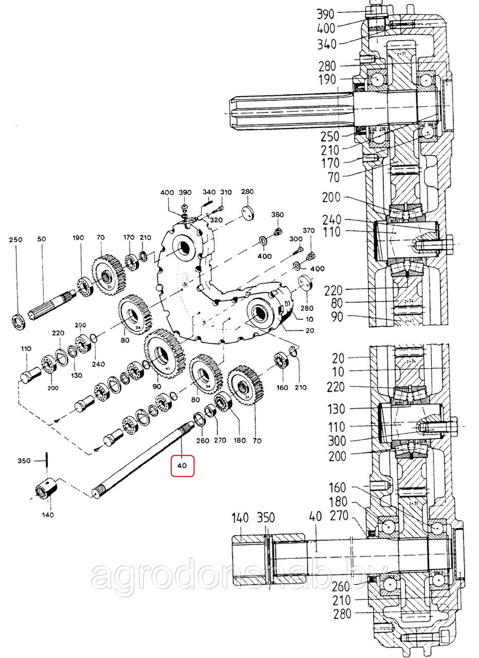 Вал редуктора жатки  LCA62699