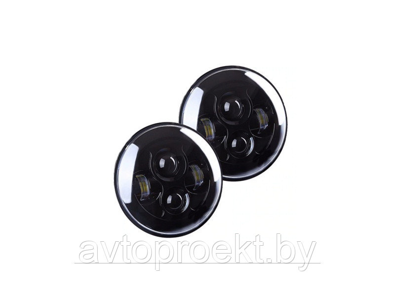 Фары передние светодиодные LED 7 ближнего/дальнего света 175 мм - фото 1 - id-p92129962
