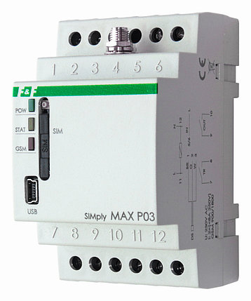 Реле управления по GSM Евроавтоматика ФиФ SIMply MAX P03, фото 2