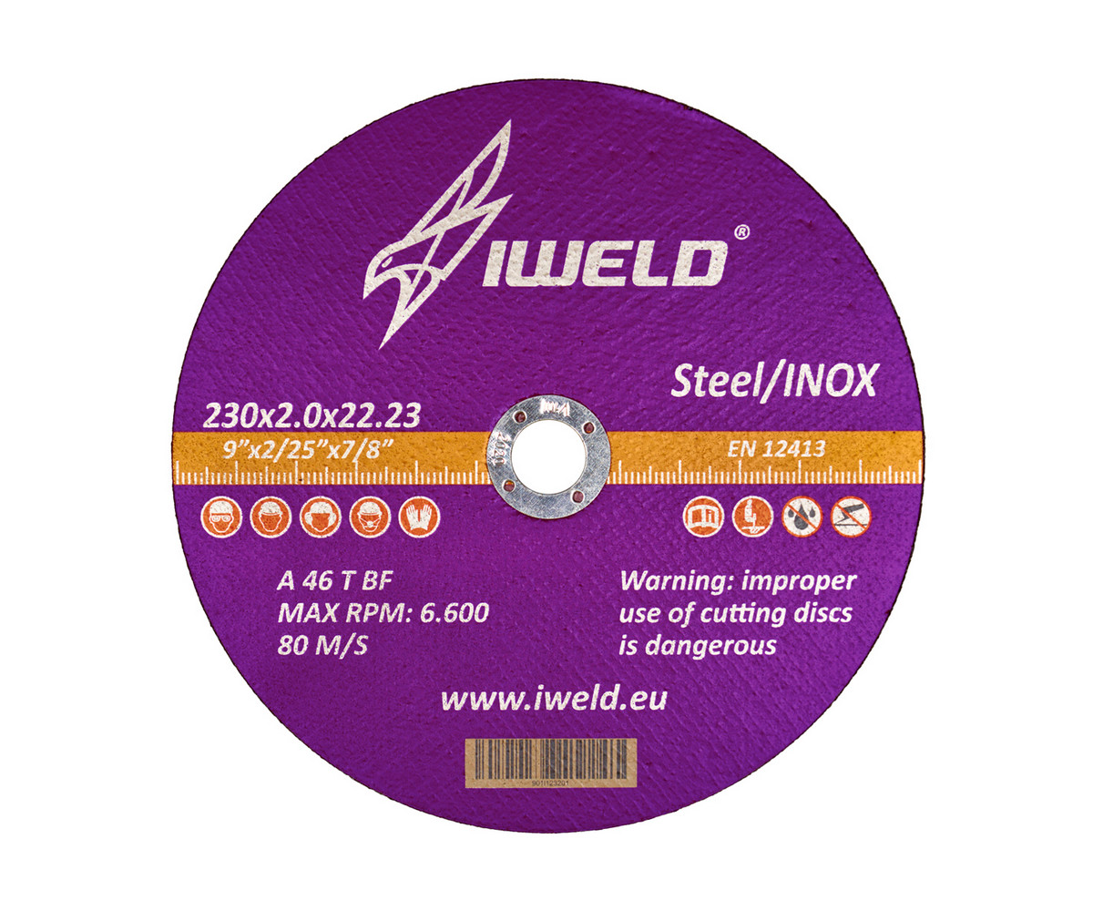 Круг отрезной для стали IWELD 230*2,0*22,2 (Китай) - фото 1 - id-p92141228