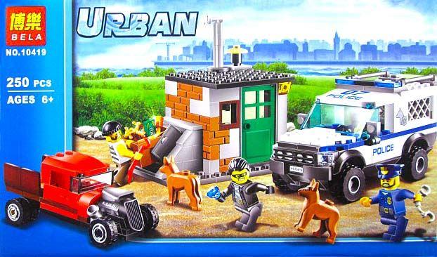 Конструктор Bela Urban 10419 Полицейский отряд с собакой (аналог Lego City Police Dog Unit 60048) 250 д 