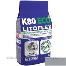 Клей для укладки плитки LITOFLEX K80 eco 5 кг серый, фото 2