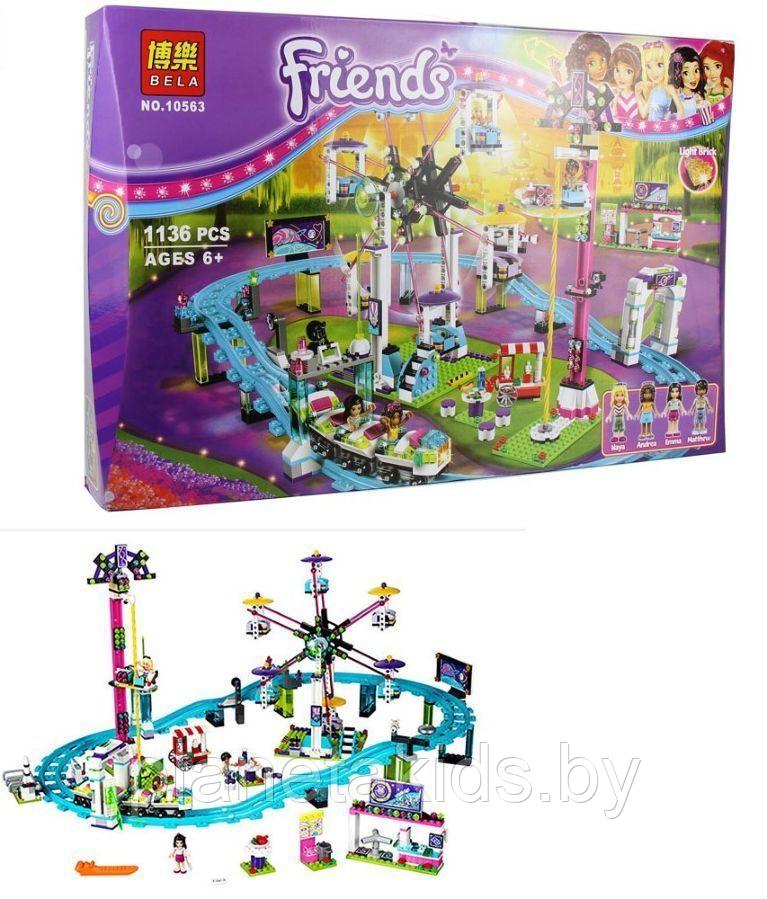 Конструктор 10563 Bela Френдс Friends Парк развлечений: Американские горки, 1136 дет., аналог LEGO 41130