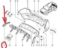 Кронштейн заднего бампера правый Renault Duster RENAULT(Франция) ОРИГИНАЛ