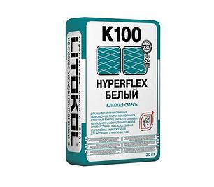 Клей для стеклянной мозаики и плитки HYPERFLEX K100 20 кг белый, фото 2