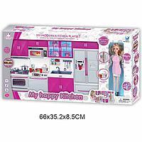 Кукольная кухня My Happy Kitchen 66033 с куклой (свет, звук)