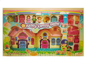 Домик для кукол My Happy Family Деревенский домик с куклами и мебелью (Арт.8043)