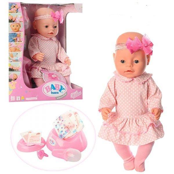 Детская интерактивная кукла пупс Baby Love Бэби Лав арт. BL020I 8 функций, аналог Baby Born