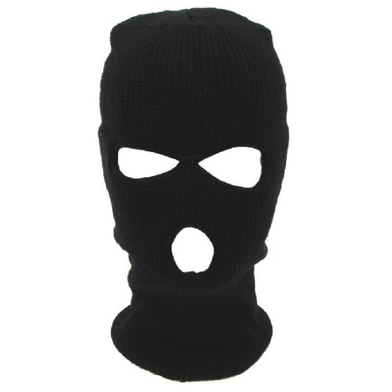 Подшлемник - маска вязаная, балаклава, черная