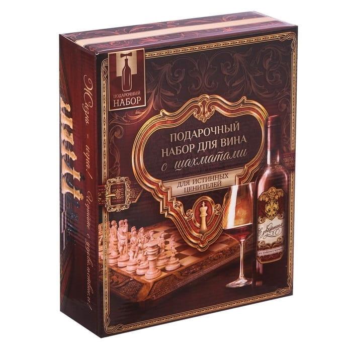 Подарочный набор для вина «Золотой человек» с шахматами - фото 4 - id-p92353668