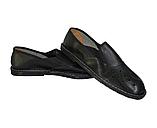Туфли (чувяки) кожаные с перфорацией, черные, фото 2