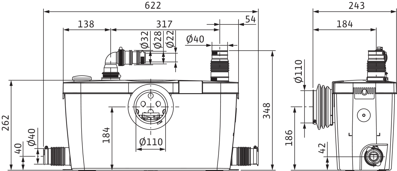 Канализационная насосная установка Wilo HiSewlift 3-35 - фото 2 - id-p70063912