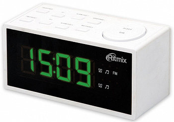 RRC-1212 белый Радиочасы будильник RITMIX