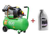 Компрессор ECO AE-502-3 АКЦИЯ! + Масло компрессорное ECO 1л (440 л/мин, 8 атм, коаксиальный, масляный, ресив. 50 л, 220 В, 2.20 кВт)