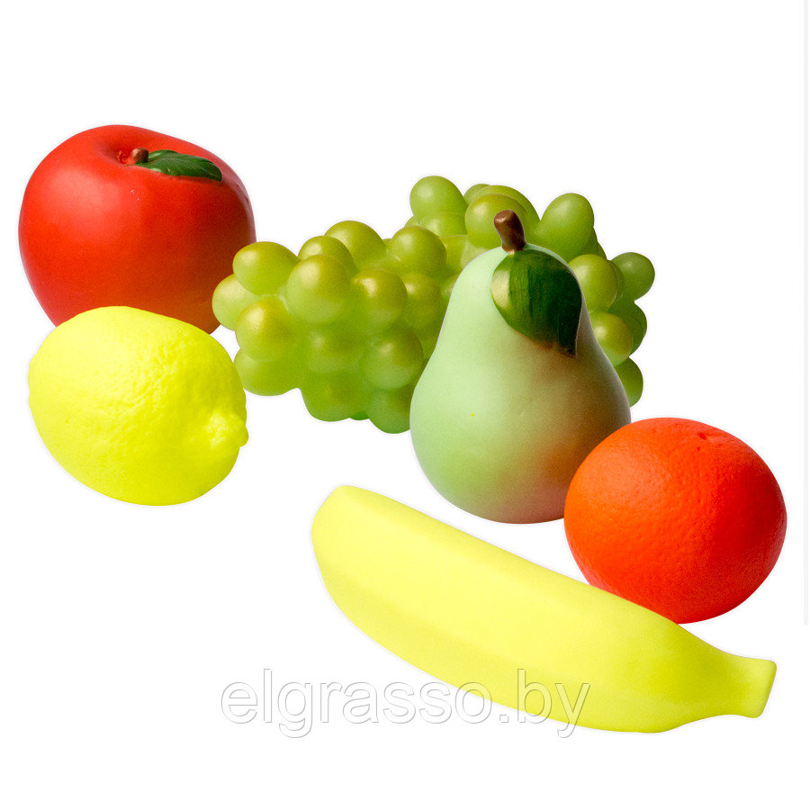 Игрушка из ПВХ пластизоля "Набор фруктов", 6 предметов, Радуга-Актамир