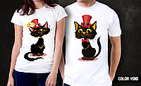 Комплект парных футболок "Черный кот"