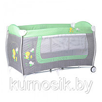 Детская кровать-манеж Lorelli DANNY 2 Grey Green Ducks
