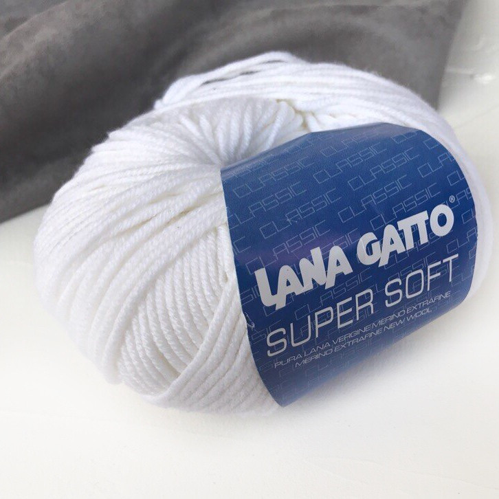 Пряжа Lana Gatto Super Soft 10001 белый - фото 1 - id-p92451450