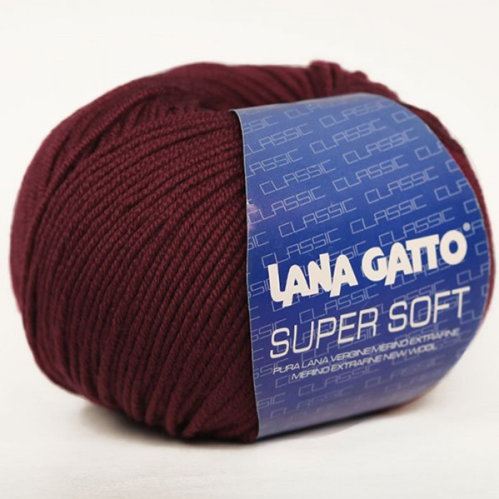 Пряжа Lana Gatto Super Soft 10105 бордо - фото 1 - id-p92451799