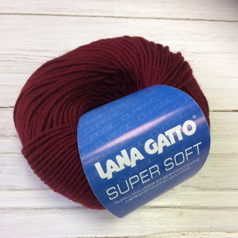 Пряжа Lana Gatto Super Soft 10105 бордо - фото 2 - id-p92451799