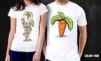Комплект парных футболок "Зайка и морковка"